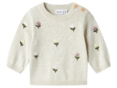 Name It strik bluse peyote meleret med blomsterbroderi